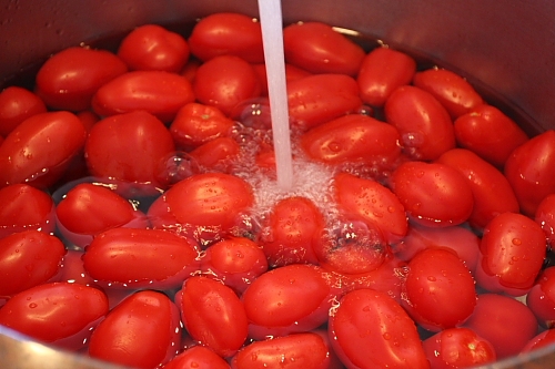 промываем помидоры