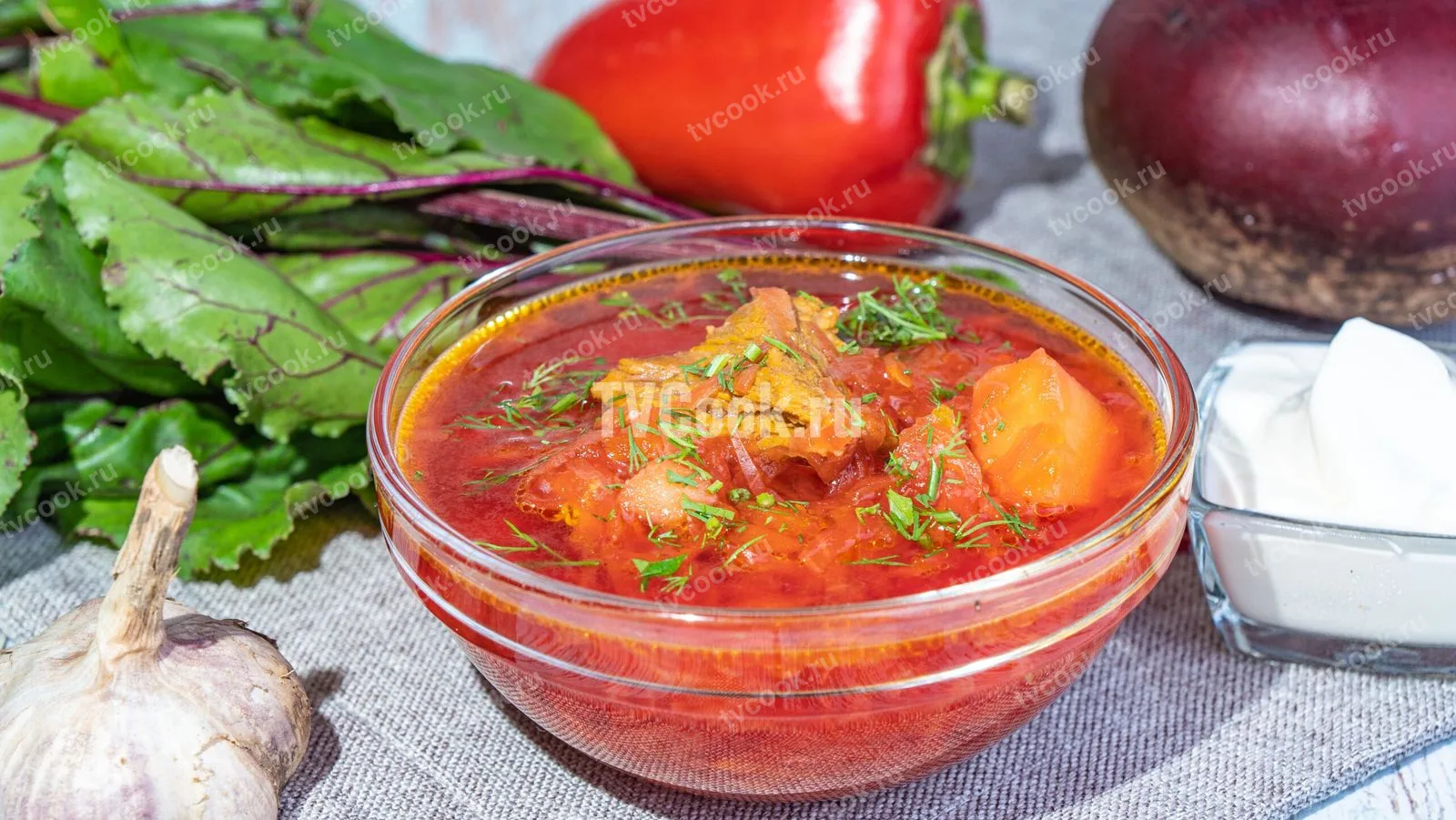 Классический борщ с говядиной