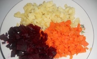 Винегрет овощной с морской капустой Винегрет овощной с морской капустой