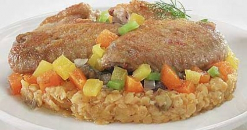 Чечевица с куриными крылышками Чечевица с куриными крылышками