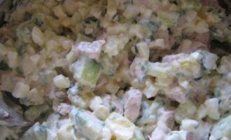 Окрошка мясная на квасе Окрошка мясная на квасе