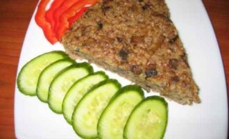 Гречневая запеканка с шампиньонами Гречневая запеканка с шампиньонами