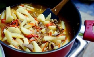 Лагман из говядины с картошкой Лагман из говядины с картошкой