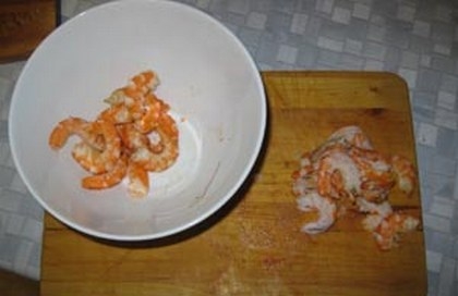 Салат с виноградом и креветками Салат с виноградом и креветками