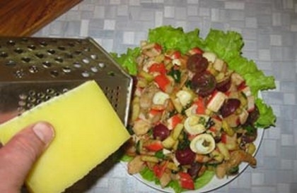 Салат с виноградом и креветками Салат с виноградом и креветками