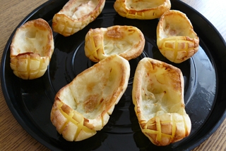 Лапти из картофеля с грибочками и баклажанами Лапти из картофеля с грибочками и баклажанами