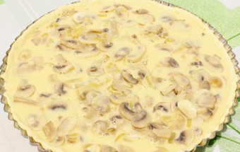 Киш Лорен с грибами и сыром Киш Лорен с грибами и сыром
