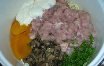 Котлеты куриные с грибами Котлеты куриные с грибами