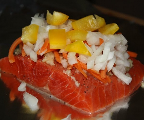 Лосось с овощами Лосось с овощами