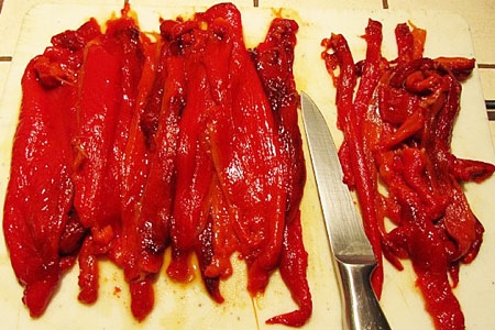 Маринованный болгарский перец запеченный Маринованный болгарский перец запеченный