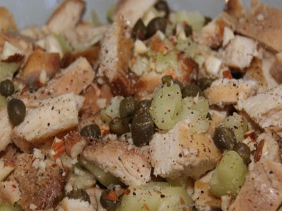 Салат с курицей и каперсами. Салат с курицей и каперсами.