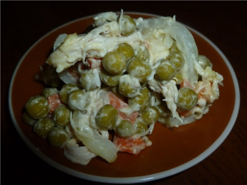 Салат с маринованной курицей Салат с маринованной курицей