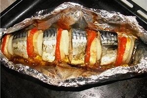 Скумбрия запечённая в фольге Скумбрия запечённая в фольге