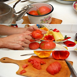 Перец фаршированный овощами Перец фаршированный овощами