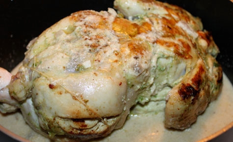 Маринованная курица в остром соусе с кокосовой подливой Маринованная курица в остром соусе с кокосовой подливой