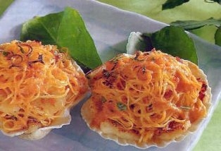Тальолини с гребешками Тальолини с гребешками