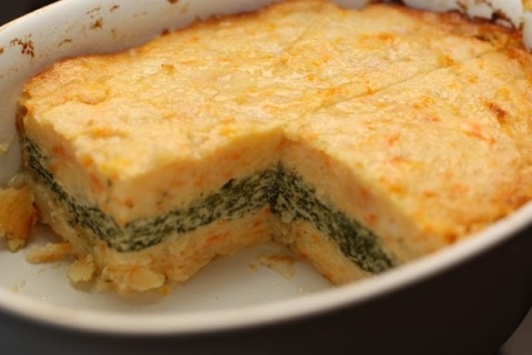 Картофельная запеканка с курицей и шпинатом Картофельная запеканка с курицей и шпинатом