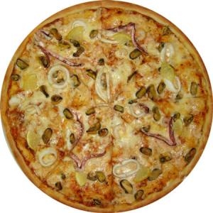 Пицца луковая с анчоусами и оливками Пицца луковая с анчоусами и оливками