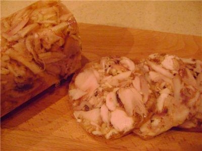 Колбаса из курицы в желе Колбаса из курицы в желе
