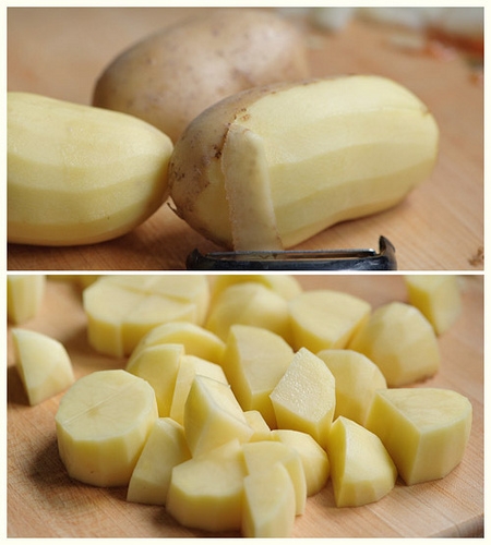 Постная тушеная картошка Постная тушеная картошка