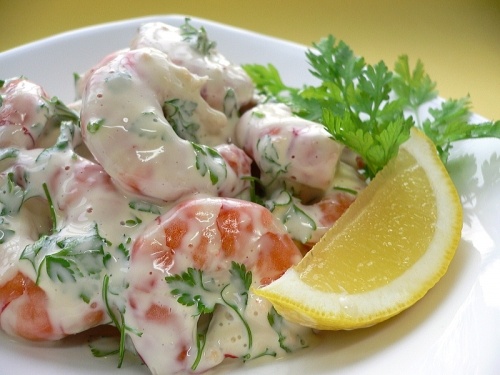 Салат с креветками и ананасом Салат с креветками и ананасом