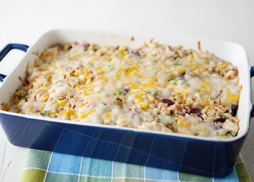 Мексиканская запеканка с рисом и курицей Мексиканская запеканка с рисом и курицей