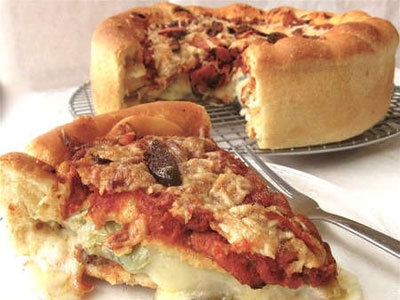 Пирог с мясом и оливками Пирог с мясом и оливками
