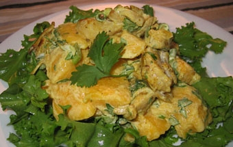 Салат с курицей и манго Салат с курицей и манго