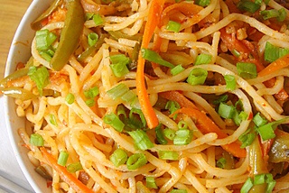 Лапша с овощами по-китайски Лапша с овощами по-китайски