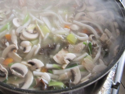 Куриный суп с шампиньонами Куриный суп с шампиньонами