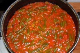 Спагетти с фасолью и соусом Спагетти с фасолью и соусом