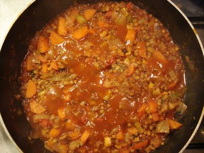 Чечевица с овощами Чечевица с овощами