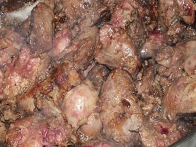 Печень с яблоками Печень с яблоками