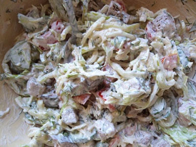 Овощной салатик с сухариками Овощной салатик с сухариками