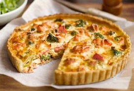 Киш с лососем и брокколи Киш с лососем и брокколи