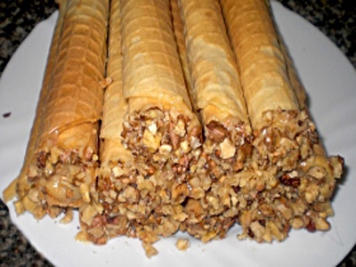 Вафли марсельские с какао-кремом Вафли марсельские с какао-кремом