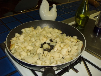 Креветки с брокколи и картофелем Креветки с брокколи и картофелем