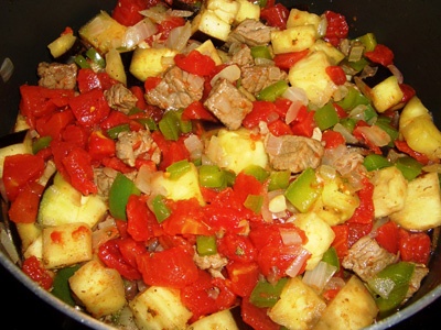 Мясо с баклажанами Мясо с баклажанами