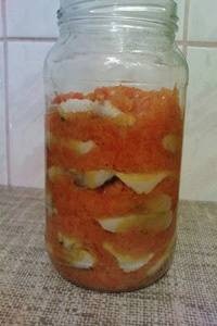 Хе из селедки с морковью Хе из селедки с морковью