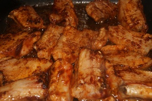 Ребрышки в казане с овощами Ребрышки в казане с овощами