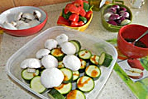 Овощные шашлыки Овощные шашлыки
