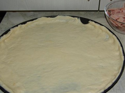 Пицца с колбасой и грибами Пицца с колбасой и грибами