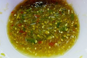 Теплый салат с кальмарами Теплый салат с кальмарами