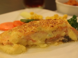 Семга под сыром с овощами Семга под сыром с овощами