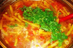 Суп из стручковой фасоли с овощами Суп из стручковой фасоли с овощами