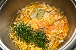 Куриный суп с яичной лапшой Куриный суп с яичной лапшой