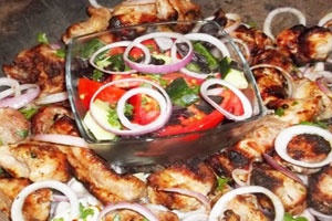 Шашлык с майонезом и горчицей Шашлык с майонезом и горчицей