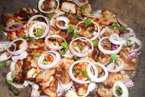 Шашлык с майонезом и горчицей Шашлык с майонезом и горчицей