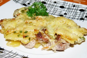 Картошка с мясом в духовке Картошка с мясом в духовке