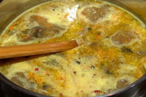 Сырный суп с шампиньонами Сырный суп с шампиньонами